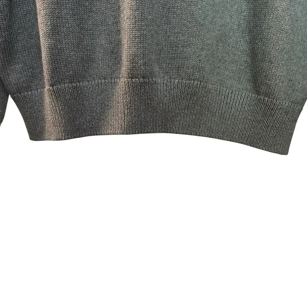 Chaps Sweater NWOT Men's SZ XL Gray 100% Cotton Long Sleeve Office Academia